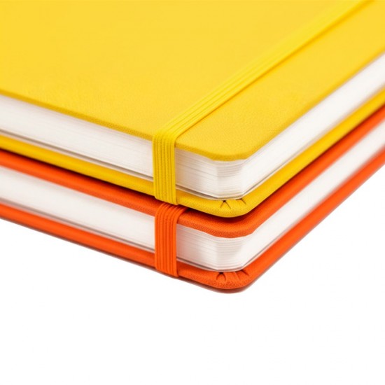 Блокнот в клітинку А5 Berganote Soft, тверда обкладинка жовтий - 50040238-05