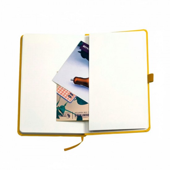 Блокнот в клітинку А5 Berganote Soft, тверда обкладинка жовтий - 50040238-05