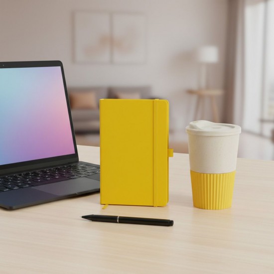 Блокнот в клітинку А5 Berganote Soft, тверда обкладинка жовтий - 50040238-05