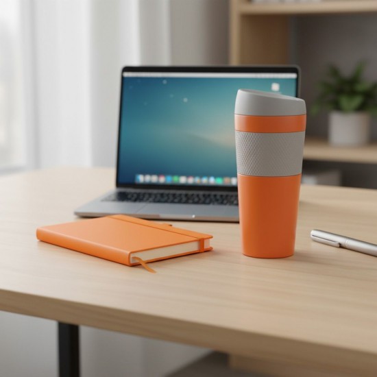 Блокнот в клітинку А5 Berganote Soft, тверда обкладинка помаранчевий - 50040238-06