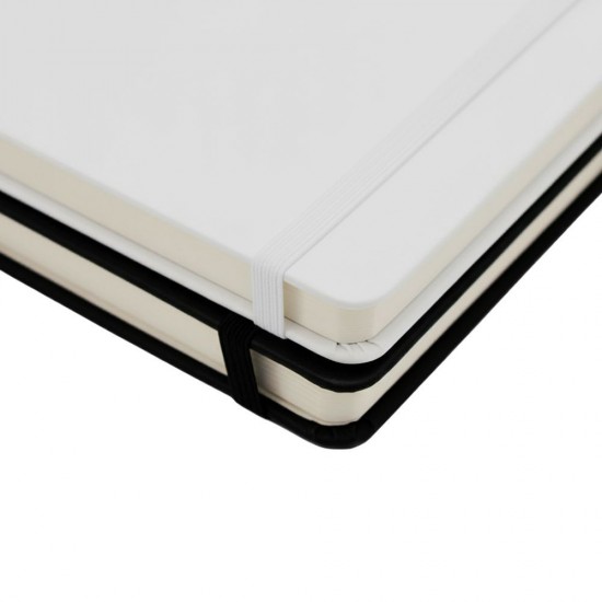 Блокнот в клітинку А5 Berganote Soft, тверда обкладинка білий - 50040238-08