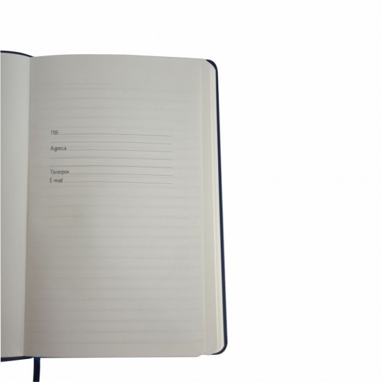 Блокнот в лінію А5 Berganote Delgado, м'яка обкладинка темно-синій - 50040438-44