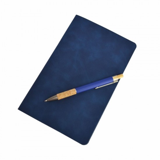 Блокнот в лінію А5 Berganote Delgado, м'яка обкладинка темно-синій - 50040438-44