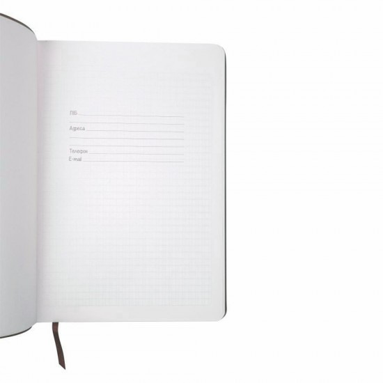 Блокнот в клітинку А5 Berganote Tessil, м'яка обкладинка коричневий - 50040538-19
