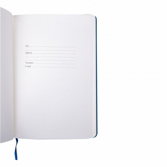 Блокнот в клітинку А5 Berganote Tessil, м'яка обкладинка синій - 50040538-03