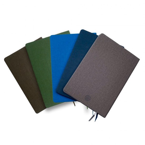 Блокнот в клітинку А5 Berganote Tessil, м'яка обкладинка темно-синій - 50040538-44