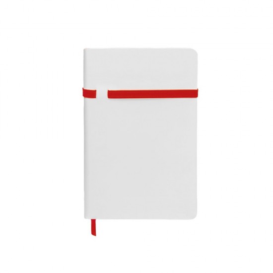 Блокнот в клітинку А5 Berganote Alanis, м'яка обкладинка білий/червоний - 50040638-02