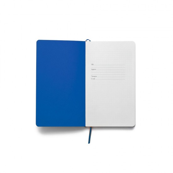 Блокнот в клітинку А5 Berganote Alanis, м'яка обкладинка білий/синій - 50040638-03