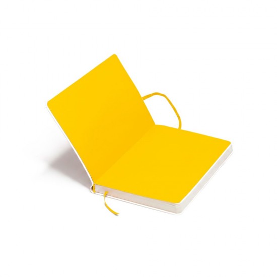 Блокнот в клітинку А5 Berganote Alanis, м'яка обкладинка білий/жовтий - 50040638-05