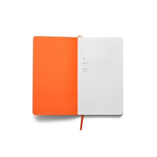 Блокнот в клітинку А5 Berganote Alanis, м'яка обкладинка білий/помаранчевий - 50040638-06