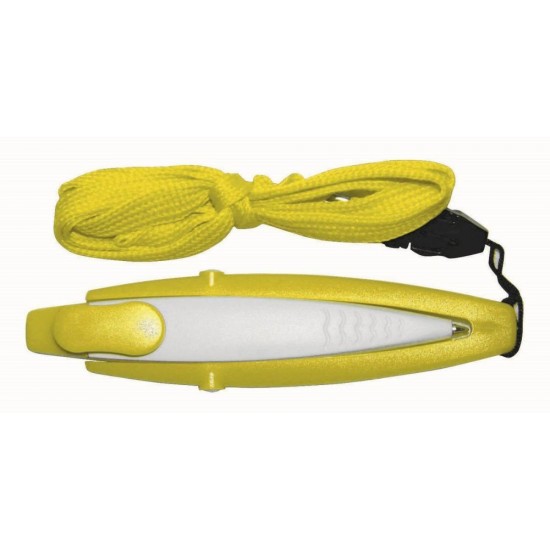 Ручка пластикова ТМ Bergamo зі шнурком жовтий - 5489-5