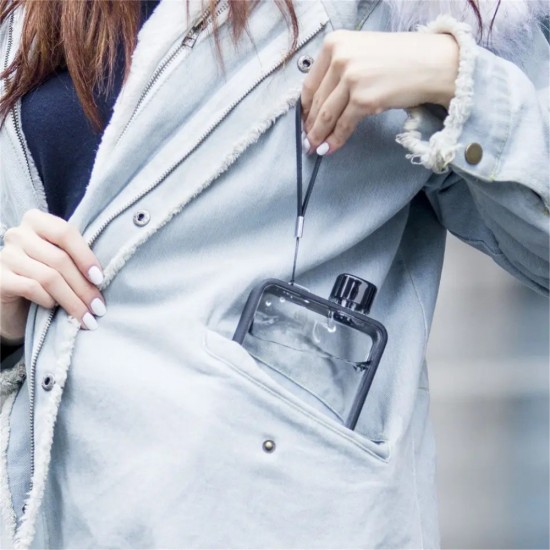 Пляшка для води 380 мл тританова Line Art Bella чорний - 60010118-01