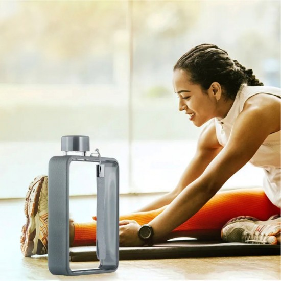 Пляшка для води 380 мл тританова Line Art Bella сірий - 60010118-07