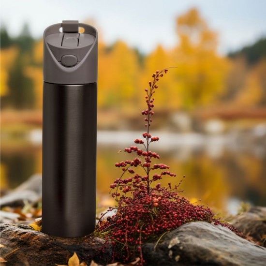 Термопляшка 500 мл сталева Line Art Capri, вакуумна графітовий - 60012522-11