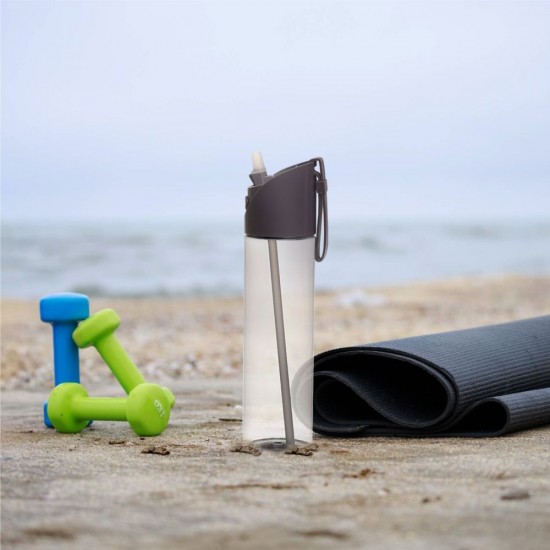 Пляшка для води 650 мл тританова Line Art Active сірий - 60012718-07