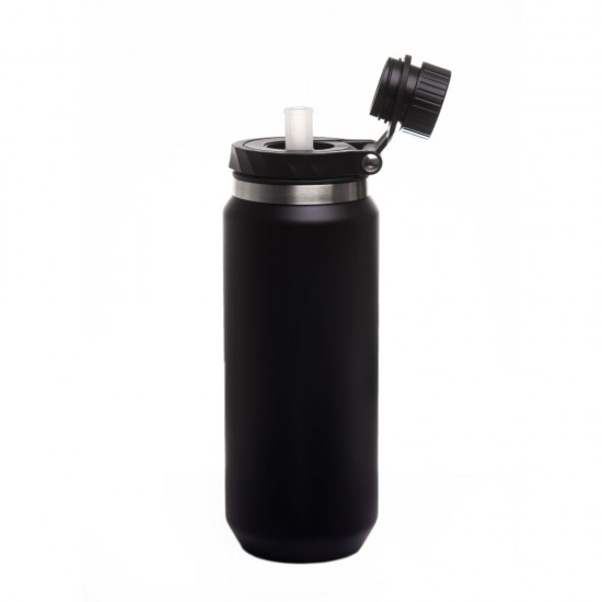 Термопляшка 600 мл сталева Line Art SportSwell, вакуумна чорний - 60012822-01