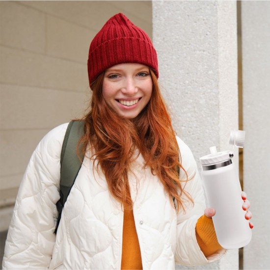 Термопляшка 600 мл сталева Line Art SportSwell, вакуумна білий - 60012822-08