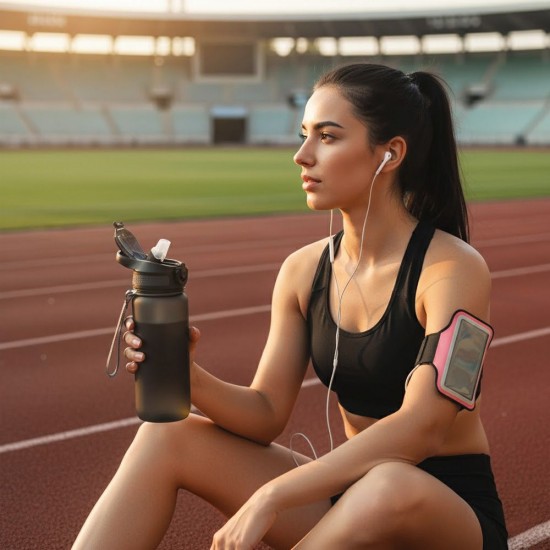 Пляшка для води 600 мл тританова Line Art Merlo сірий - 60013818-07