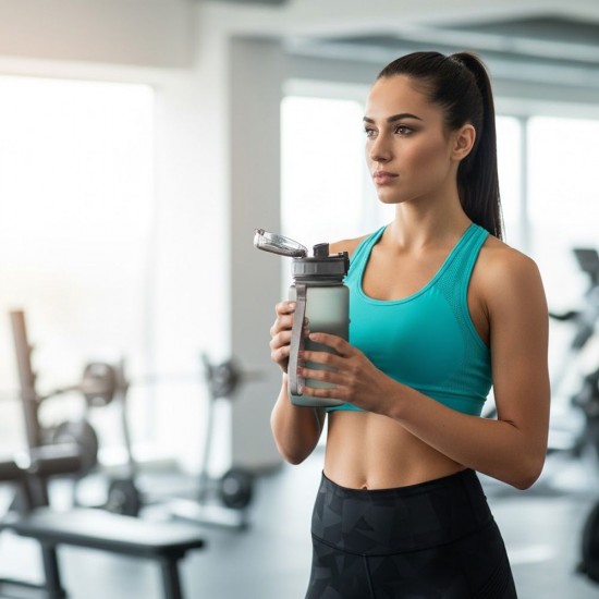 Пляшка для води 600 мл тританова Line Art La Plata сірий - 60014118-07