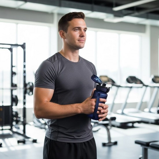 Пляшка для води 600 мл тританова Line Art La Plata темно-синій - 60014118-44 Пляшка для води 600 мл тританова Line Art La Plata темно-синій - 60014118-44