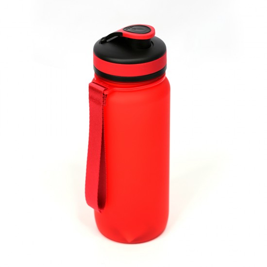 Пляшка для води 650 мл тританова Line Art Flores червоний - 60014218-02