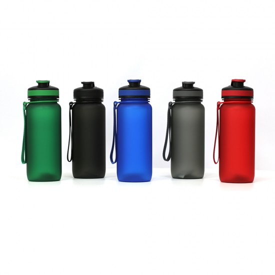 Пляшка для води 650 мл тританова Line Art Flores зелений - 60014218-04