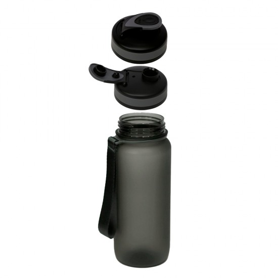 Пляшка для води 650 мл тританова Line Art Flores сірий - 60014218-07