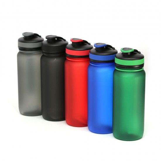 Пляшка для води 650 мл тританова Line Art Flores сірий - 60014218-07