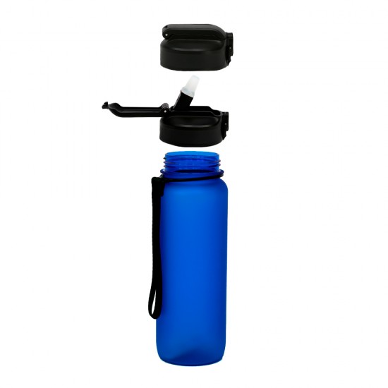 Пляшка для води 800 мл тританова Line Art Grassa синій - 60014318-03