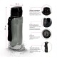 Пляшка для води 600 мл тританова Line Art Lens чорний - 60014418-01