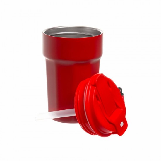 Термокружка 380 мл сталева Line Art Comfy, вакуумна червоний - 60022222-02 Термокружка 380 мл сталева Line Art Comfy, вакуумна червоний - 60022222-02