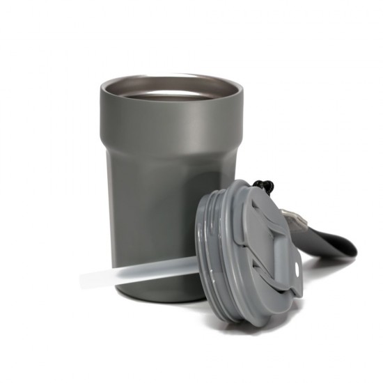 Термокружка 380 мл сталева Line Art Comfy, вакуумна сірий - 60022222-07