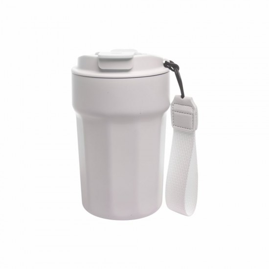 Термокружка 380 мл сталева Line Art Comfy, вакуумна білий - 60022222-08