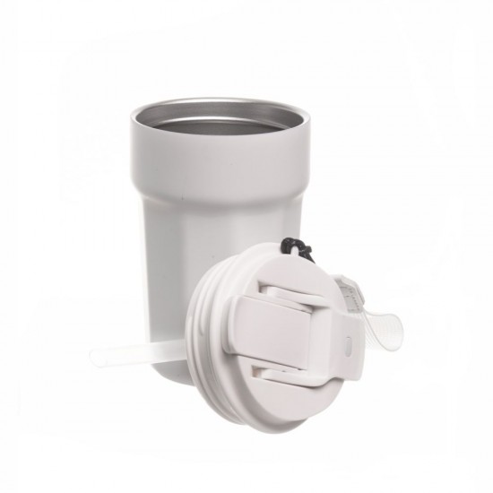 Термокружка 380 мл сталева Line Art Comfy, вакуумна білий - 60022222-08