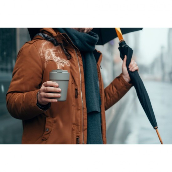 Термокружка 380 мл сталева Line Art Rhodes, вакуумна сірий - 60022322-07