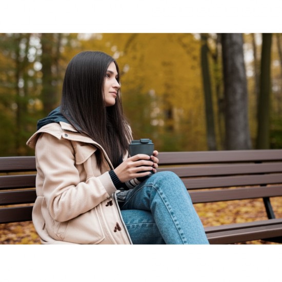 Термокружка 380 мл сталева Line Art Rhodes, вакуумна графітовий - 60022322-11