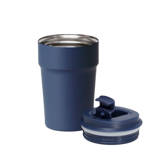 Термокружка 380 мл сталева Line Art Rhodes, вакуумна темно-синій - 60022322-44