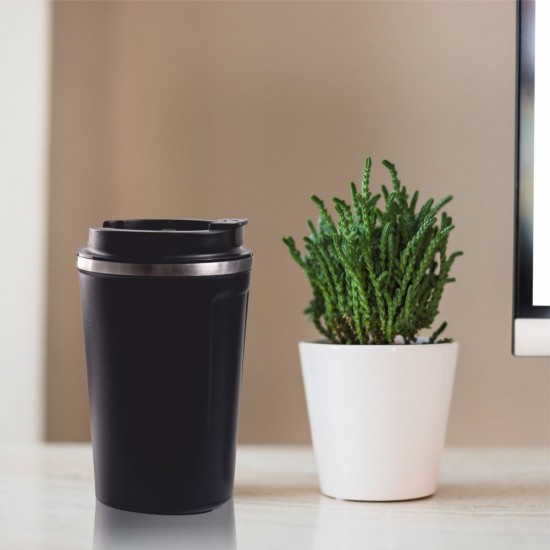 Термокружка 380 мл сталева з LED індикатором Line Art Lima, вакуумна чорний - 60023022-01