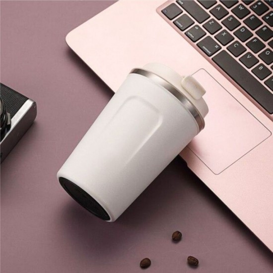 Термокружка 380 мл сталева з LED індикатором Line Art Lima, вакуумна білий - 60023022-08