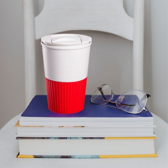 Термокружка 350 мл пластикова Line Art Eco Salta червоний - 60023219-02