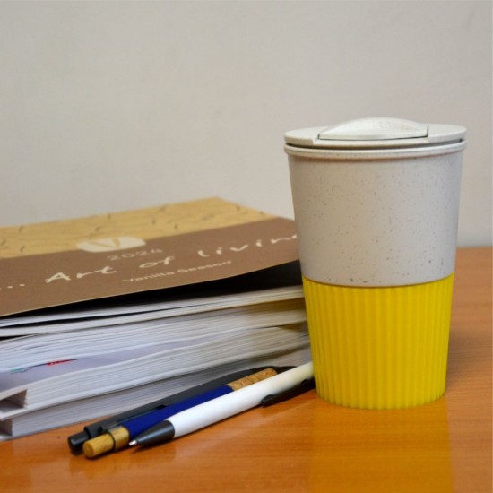 Термокружка 350 мл пластикова Line Art Eco Salta жовтий - 60023219-05 Термокружка 350 мл пластикова Line Art Eco Salta жовтий - 60023219-05