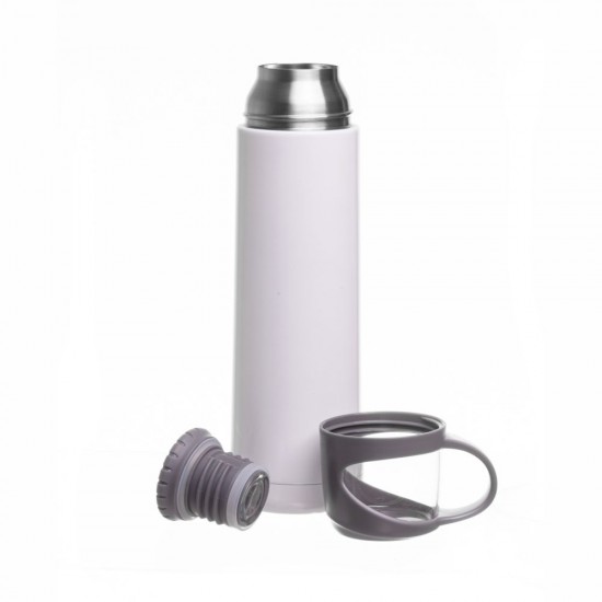 Термос 500 мл сталевий Line Art Borneo, вакуумний білий - 60032122-08