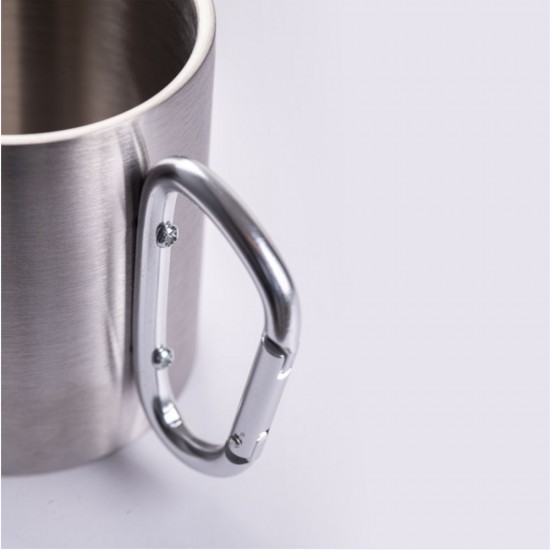 Кружка 350 мл сталева Line Art Kenya, з карабіном сріблястий - 60063622-77