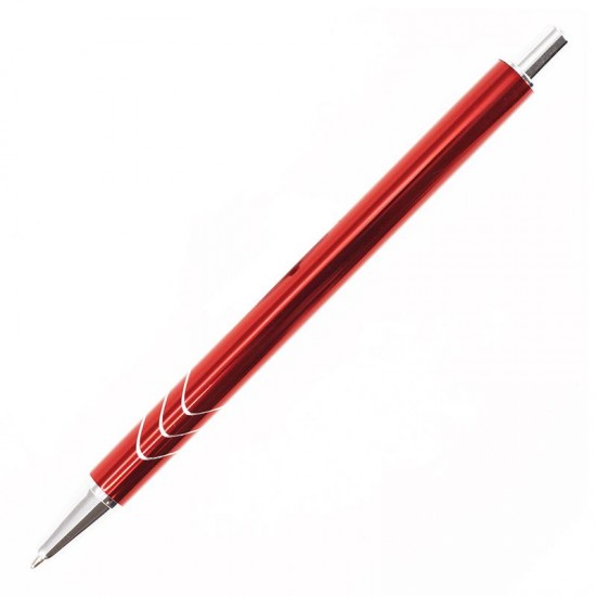 Ручка металева, кулькова Bergamo Vive червоний - 6060M-2
