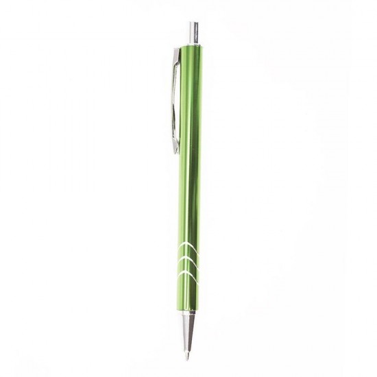 Ручка металева, кулькова Bergamo Vive зелений - 6060M-4