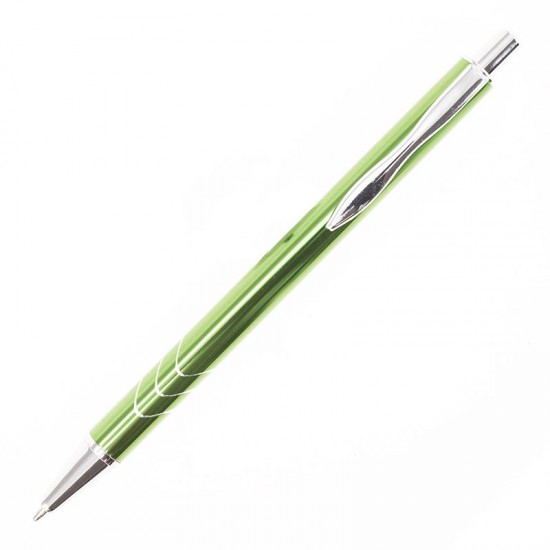Ручка металева, кулькова Bergamo Vive зелений - 6060M-4