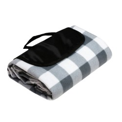 Плед флісовий двосторонній Soft Me Picnic 130х180см чорний/білий - 70030105-01