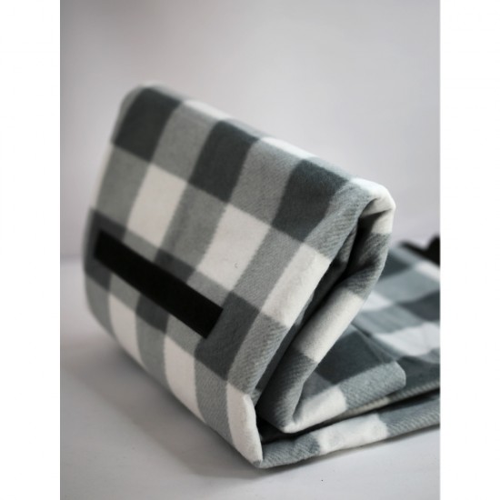 Плед флісовий двосторонній Soft Me Picnic 130х180см чорний/білий - 70030105-01 Плед флісовий двосторонній Soft Me Picnic 130х180см чорний/білий - 70030105-01