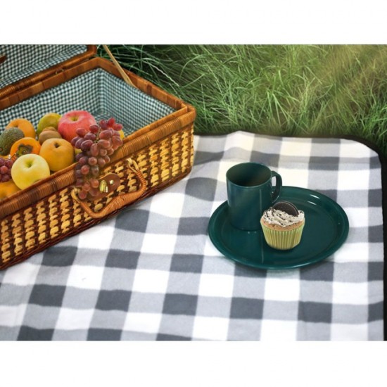 Плед флісовий двосторонній Soft Me Picnic 130х180см чорний/білий - 70030105-01 Плед флісовий двосторонній Soft Me Picnic 130х180см чорний/білий - 70030105-01