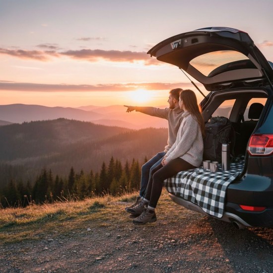 Плед флісовий двосторонній Soft Me Picnic 130х180см сірий/чорний/білий - 70030105-01